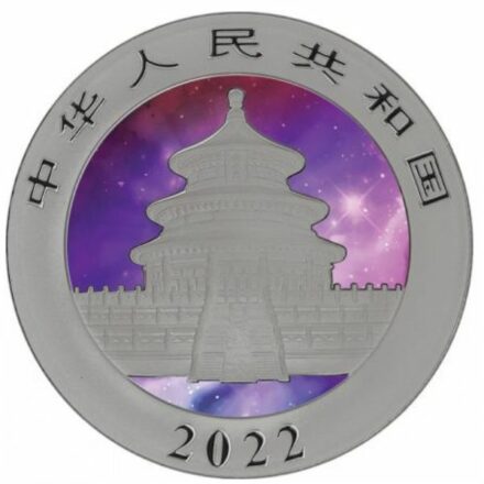 2022 30 Gram Chinese Silver Panda - Glowing Galaxy
