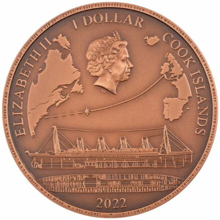 2022 50 gram Titanic Copper Coin