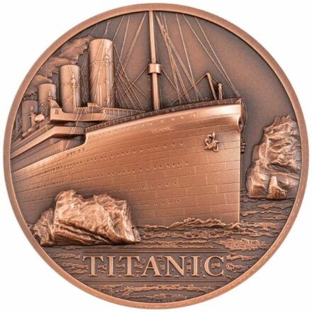 2022 50 gram Titanic Copper Coin Reverse