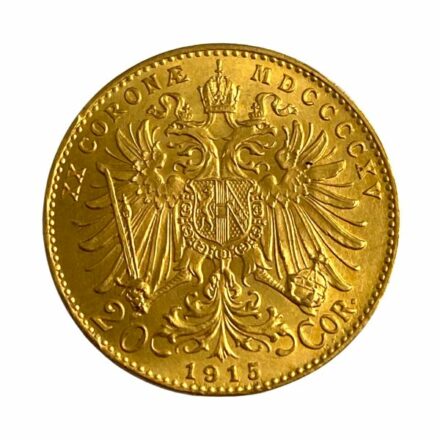 Austrian 20 Corona Gold Coin Reverse