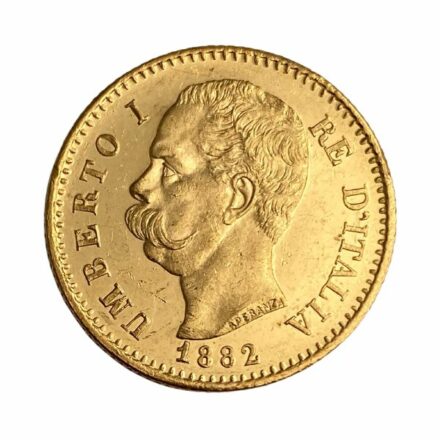 Italian 20 Lira Gold Coin AU+