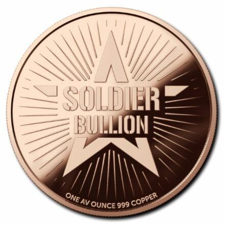 Soldier Bullion 1 oz Copper Round Reverse