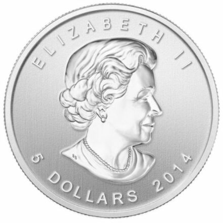 2014 1 oz Canadian Silver Bald Eagle Coin Obverse