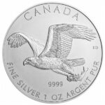 2014 1 oz Canadian Silver Bald Eagle Coin Reverse