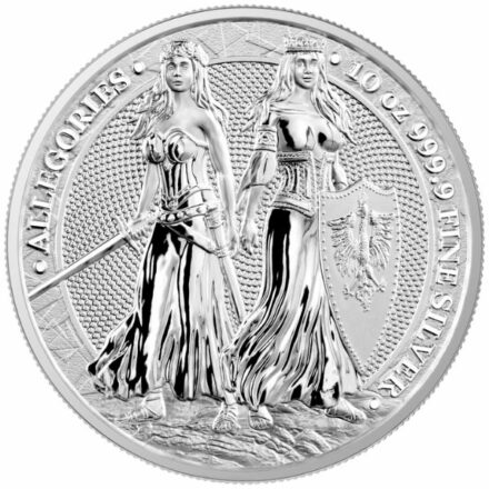 2022 10 oz Silver Allegories Polonia & Germania Reverse