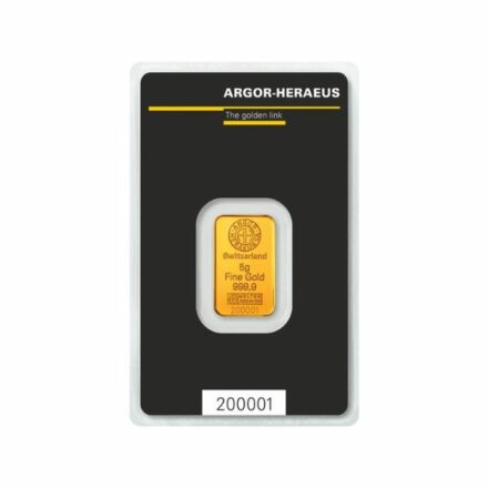 Argor-Heraeus Kinebar 5 gram Gold Bar