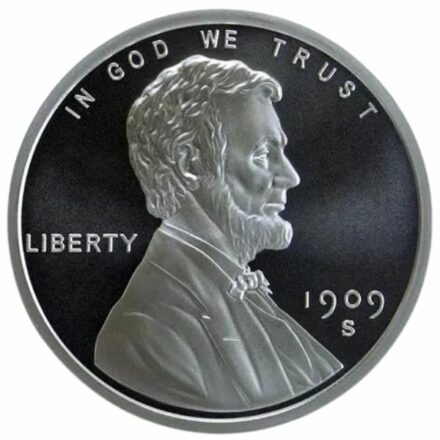 GSM Lincoln Wheat Cent 1 oz Silver Round Obverse