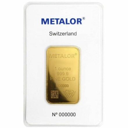 Metalor 1 oz Gold Bar Obverse