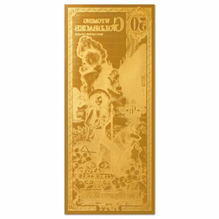 50 Wyoming Goldback Aurum Gold Note Reverse