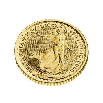 2023 British 1/10 oz Gold Britannia - Queen Type Angle