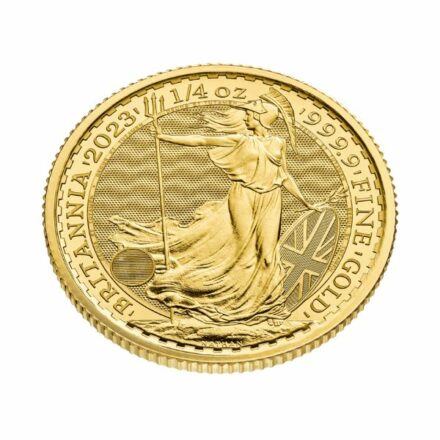 2023 British 1/4 oz Gold Britannia - Queen Type Angle