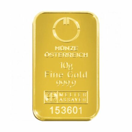 Austrian Mint Kinebar 10 gram Gold Bar