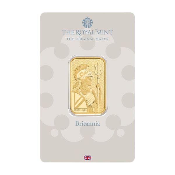 Royal Mint Britannia 20 gram Gold Bar Obverse