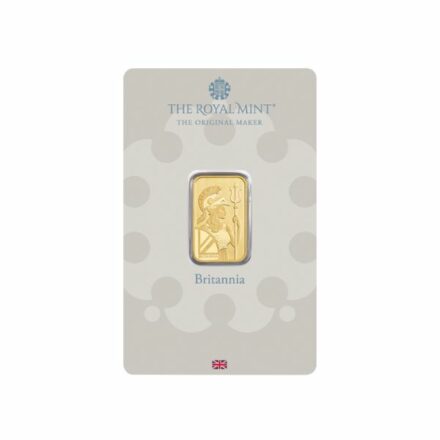 Royal Mint Britannia 5 gram Gold Bar Obverse