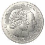 1972 Cayman Islands Elizabeth Wedding Silver Coin Obverse