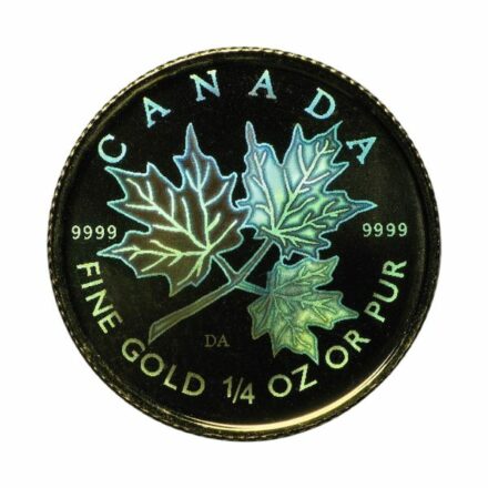2001 Canadian 1/4 oz Gold Maple Hologram Coin