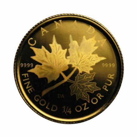 2001 Canadian 14 oz Gold Maple Hologram Coin Reverse