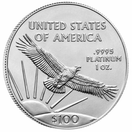 2023 1 oz American Platinum Eagle Coin Reverse