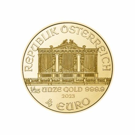 2023 1/25 oz Austria Gold Philharmonic Coin Obverse