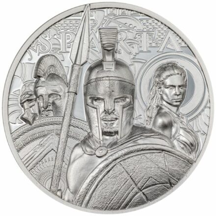 2023 Cook Islands Sparta 1 oz Silver Coin Reverse
