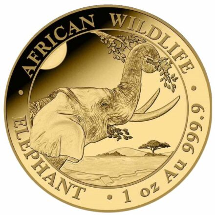 2023 Somalia 1 oz Gold Elephant Coin Reverse