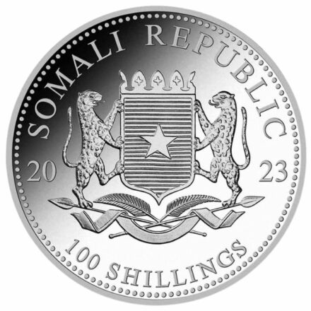 2023 Somalia 1 oz Silver Elephant Coin Obverse