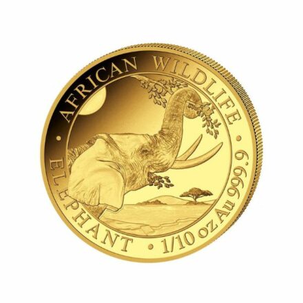 2023 Somalia 110 oz Gold Elephant Coin Reverse