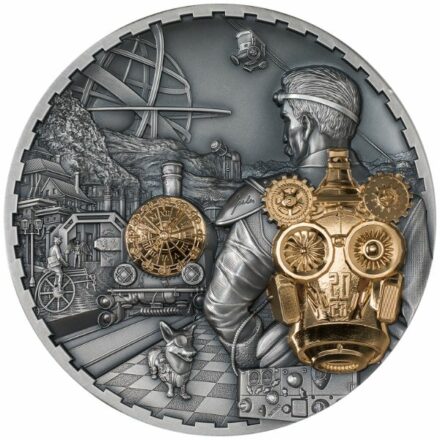 2023 Steampunk - Jet Pack 1 Kilo Silver Coin Reverse