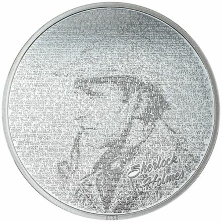 2023 Typefaces - Sherlock Holmes 1 oz Silver Coin Reverse