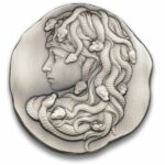 Argentia Medusa 10 oz Silver Round - Antiqued