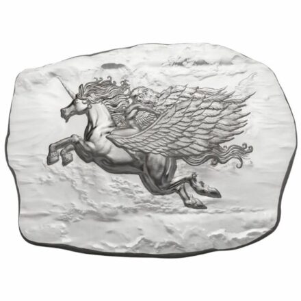 Argentia Winged Unicorn 10 Oz Silver Bar Reverse