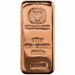 Germania Mint 1 Kilo Cast Copper Bar Obverse