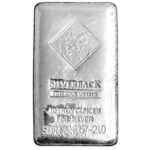 Silverback Diamond Logo 10 oz Cast Silver Bar