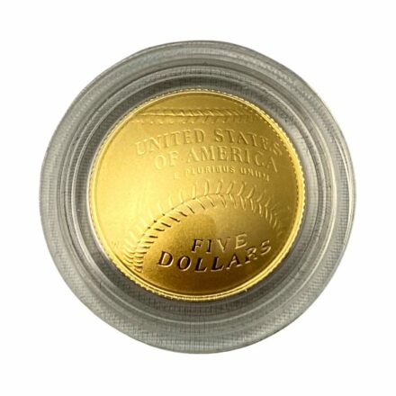2014-W $5 Baseball Hall of Fame Gold Coin - Proof