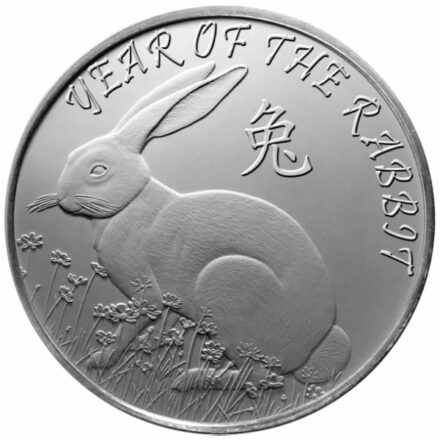 2023 Year Of The Rabbit 1 oz Silver Round - HM Reverse