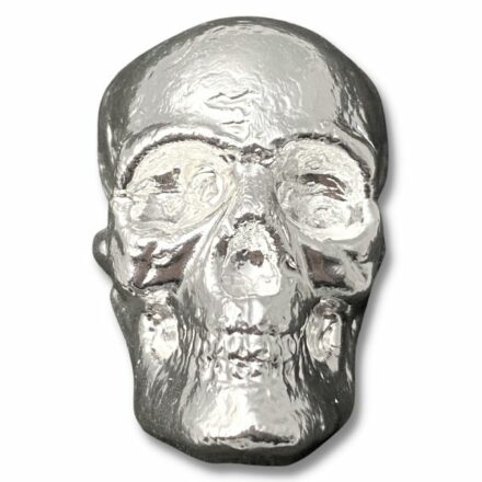 Hero Bullion 500 Gram Poured Silver Skull