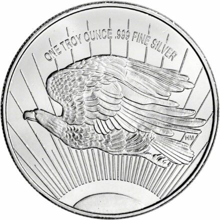 Saint Gaudens 1 oz Silver Round – HM Eagle Reverse
