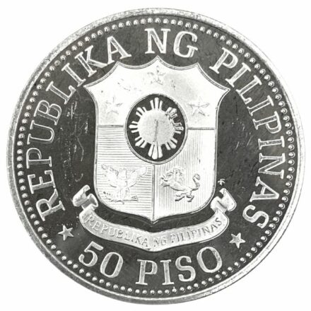 1975 Philippines 50 Piso Silver Coin Reverse