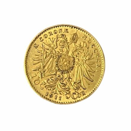 Austrian 10 Corona Gold Coin Reverse