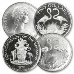Bahama $2 Flamingo Silver Coin - Various Years
