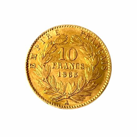 France 10 Franc Gold Coin - Napoleon Reverse