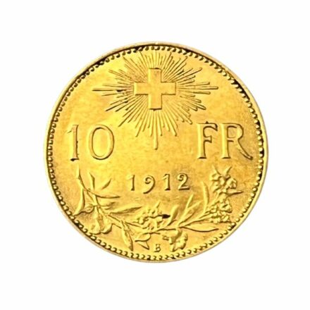 Swiss 10 Franc Gold Coin - Helvetia Reverse