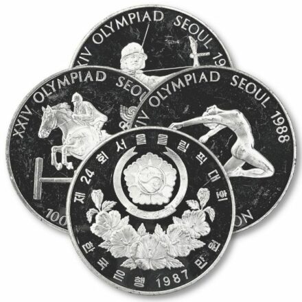 1988 South Korean 10000 Won Silver Coin