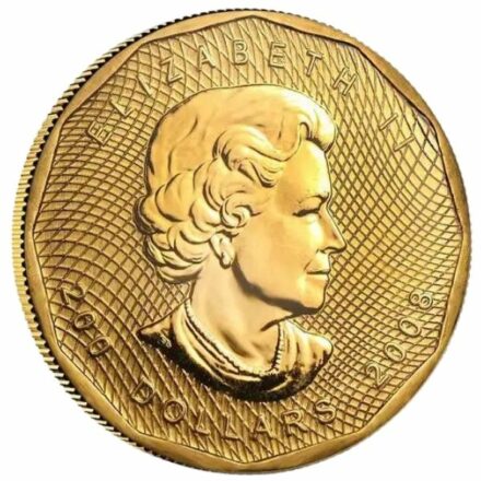 2008 1 oz Canadian 99999 Gold Maple Leaf Obverse Coin