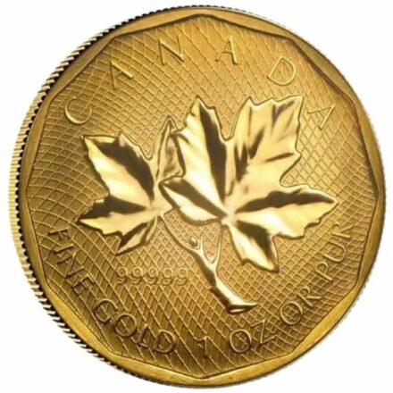 2008 1 oz Canadian 99999 Gold Maple Leaf Reverse Coin