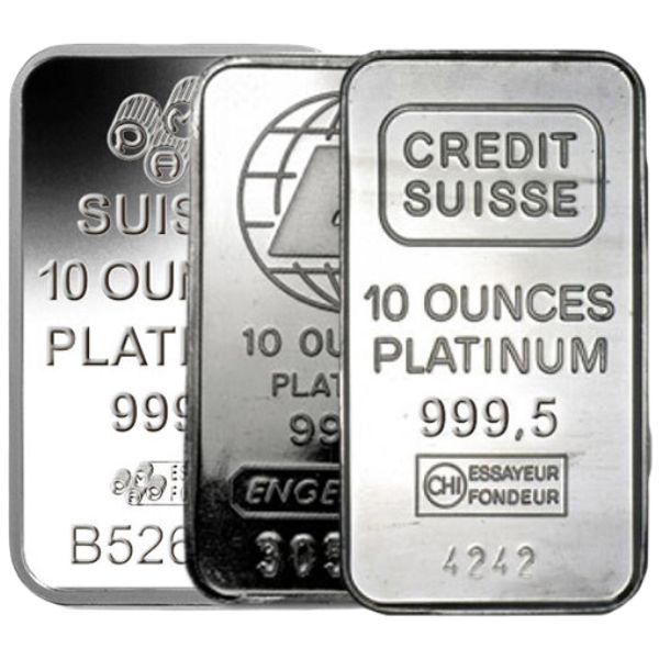 10 oz Platinum Bar - Any Mint, Any Condition