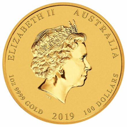 2019 Australian 1 oz Gold Lunar Pig Coin Obverse