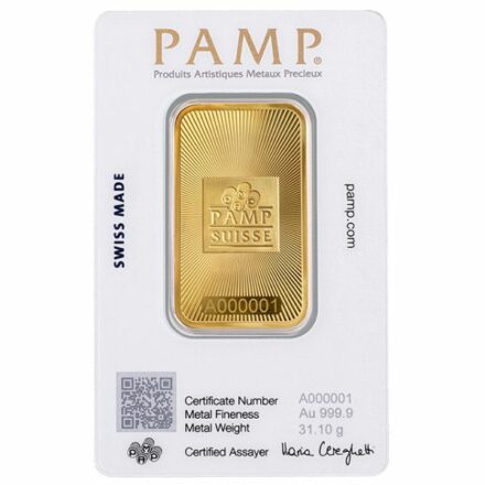 PAMP Suisse 1 oz Gold Bar | CertiPAMP Assay