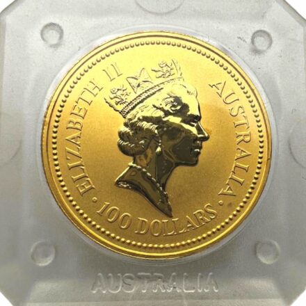 1990 1 oz Australian Gold Nugget Coin - Reverse