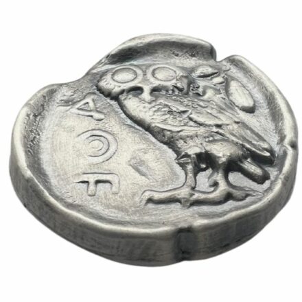 Athenian Owl 5 oz Hand-Poured Silver Round - Relief